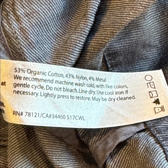 Eileen Fisher Denim Blue Organic Cotton Blend Stand Up Collar Coat Size XL - Picture 10 of 13